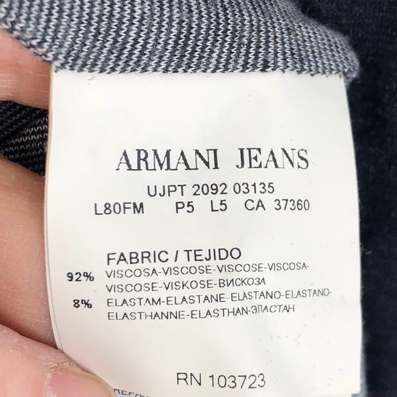 Vintage Armani Jeans Women's Wrap Cardigan XL Black/Gray Open Front - XL - Picture 9 of 14
